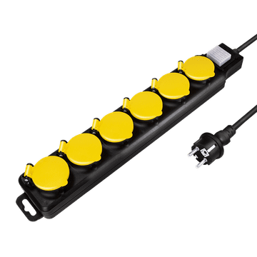 shumee Zunanji razdelilnik s 6 vtičnicami IP44, 3600 W, Logilink