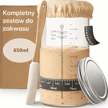 shumee Začetni komplet za kislo testo, kozarec 650 ml + dodatki
