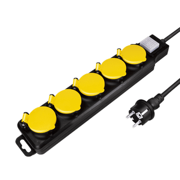 shumee Zunanji razdelilnik s 5 vtičnicami IP44, 3600 W, Logilink