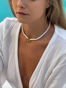 shumee Ogrlica Choker temno bela