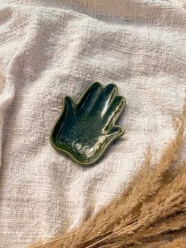 shumee Keramični podstavek Hamsa Green