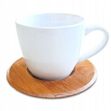 shumee Porcelanasta skodelica za kavo s krožnikom 220 ml
