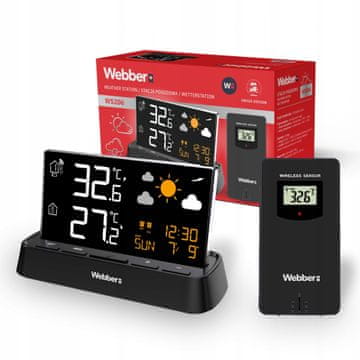 Webber Vremenska postaja Webber WS206 DCF, zunanji termometer, tlak, budilka, POG