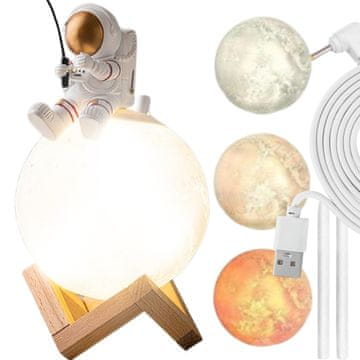 GGV Vlažilec zraka Moon Aroma Diffuser z nočno lučko za vlaženje