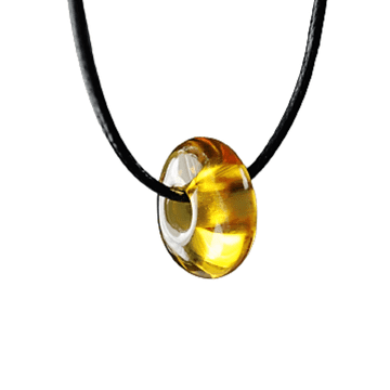 shumee Ogrlica na vrvici s konjakovim jantarjem - Baltic Amber Collier