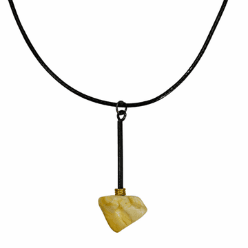 shumee Ogrlica z pozlačenim in oksidiranim srebrom, svetlim jantarjem - Baltic Amber Collier