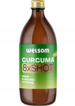 shumee Kurkumin shot organski Welsom 8xSHOT 500ml Chias brezglutenski organski napitek