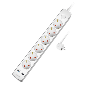 shumee Podaljšek, razdelilnik, stikalo, 6 USB-C/A PD vtičnic, 20W QC, LogiLink