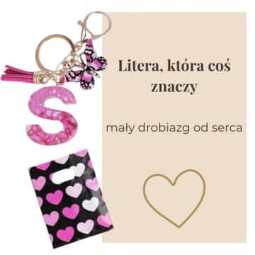 shumee Obesek za ključe s črko S, metuljčkom in resicami, spominsko darilo