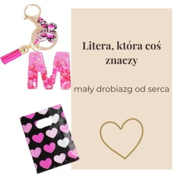 shumee Obesek za ključe s črko M, metuljčkom in resicami, spominsko darilo