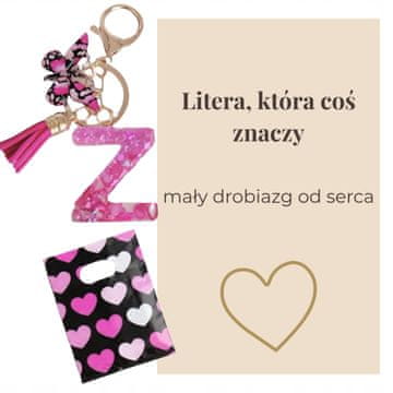shumee Obesek za ključe s črko Z, metulj, resica, vrečka za spominek, darilo