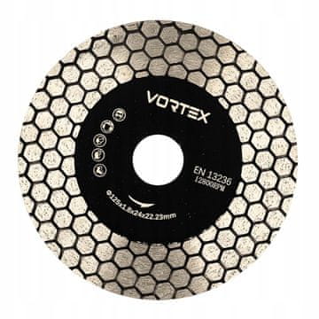 shumee Diamantno rezilo za rezanje kamnite keramike, posnemanje robov, 45 stopinj, 125 mm
