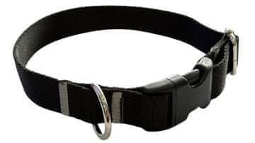 Ovratnica za psa 2 cm z nastavljivo zaponko črne barve Ovratnica za psa 2 cm z nastavljivo zaponko črne barve XS: 20-28 cm