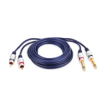 shumee Kabel 2x jack 6.3 mono vtič - 2x RCA cinch vtič vitalco kabel 2x jack 6.3 mono vtič - 2x RCA cinch vtič vitalco 3,0 m (MK50-2)