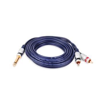 shumee Jack kabel 6.3 mono vtič - 2x RCA činč vtič vitalco Jack kabel 6.3 mono vtič - 2x RCA činč vtič vitalco 8,0 m (MK80)