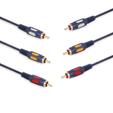 shumee Kabel 3x RCA (cinch) vtič - 3x RCA (cinch) vtiči vitalco 3,0 m