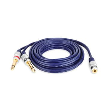 shumee Kabelski vtičnica 3,5 stereo vtičnica - 2x vtičnica 6,3 mono vtič vitalco kabelski vtičnica 3,5 stereo vtičnica - 2x vtičnica 6,3 mono vtič vitalco 1,5 m (MK72/P3)
