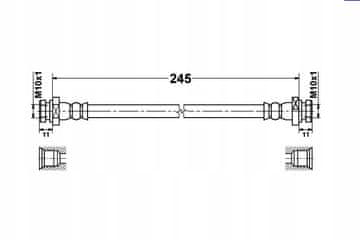 shumee Fleksibilna zavorna cev OEM: 58738-0X100 Hyundai i10 Kia Picanto ZADNJA