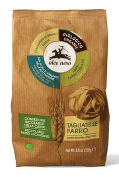 Alce Nero Alce nero ekološke testenine z gnezdi iz dvopšenične moke, ekološke tagliatelle, 250 g