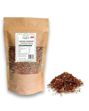 shumee Sušeni paradižniki s česnom in baziliko 100g naravna mešanica Naturini