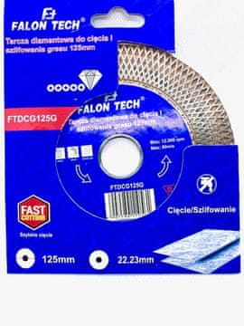 FALON-TECH Diamantni disk za rezanje in brušenje porcelanastih ploščic 125 mm