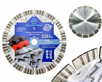 FALON-TECH Diamantni disk 230x12mm F-2 profesionalna granitna kocka za armirani beton