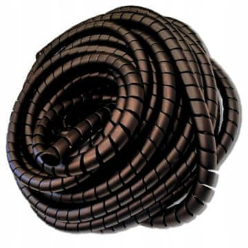shumee 9-13 mm črn PVC kabel - cev - spiralna - vzmetna - 1 meter