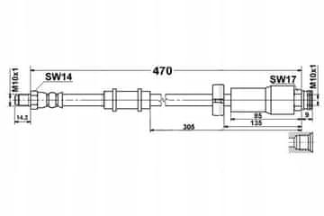 shumee Fleksibilna zavorna cev: OEM: 46786431 fiat ducato 2, bokser spredaj