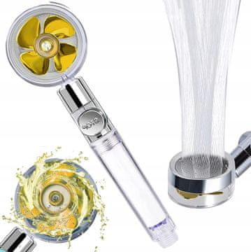 shumee Tuš glava s turbino, visokotlačni ventilator, EKO filter