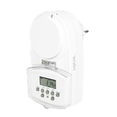 shumee Digitalni zunanji časovnik IP44 LogiLink LCD programator vtičnic 20 programov