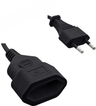 shumee Podaljševalni kabel LogiLink CEE7/16, 2 m, črne barve z evro vtičem