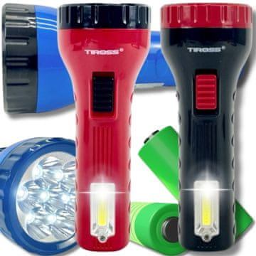 TIROSS 7-LED polnilna svetilka, klasična prenosna svetilka, enobarvne barve