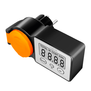 shumee Zunanja vtičnica LogiLink IP44 LCD 3600 W CEE 7/3 + 7/7 z števcem energije, črna