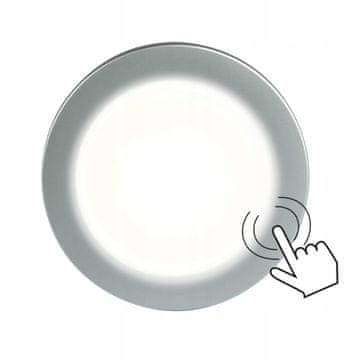 shumee LED površinska svetilka na dotik srebrna 4W 3000K 180 lm 12V SLL05 TS