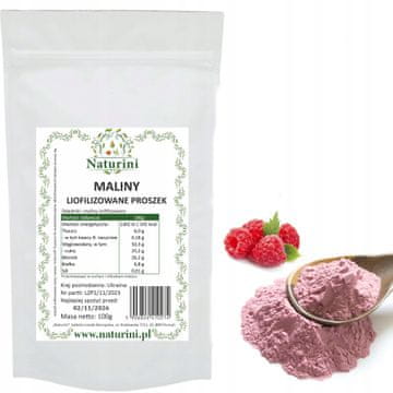 shumee Liofilizirane maline v doypack prahu, Naturini, gladke, brez pešk, 100 g