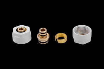 shumee Valx Komplet montažnih konektorjev za PEX cevi M22x16 mm beli, 2 kosa.