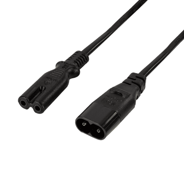 shumee Podaljševalni kabel LogiLink IEC C8 do IEC C7, 2 m, črne barve, univerzalni