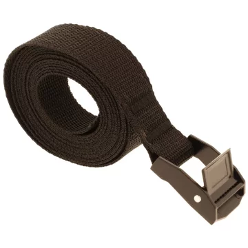 Pritrdilni trak 25 mm x 150 cm s samozaporno zaponko, črne barve, 250 kg