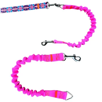 shumee Amortizer za pasji povodec PINK neonski tradicionalni športni povodec