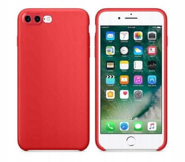 shumee Silikonski zaščitni ovitek mat za iPhone 7 Plus rdeče barve