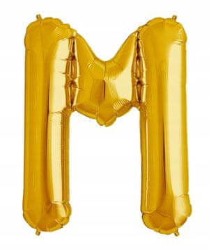 shumee Zlat balon v obliki črk 75 CM zlata črka M