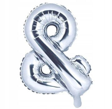 shumee Srebrn balon v obliki črk 40 cm srebrn &