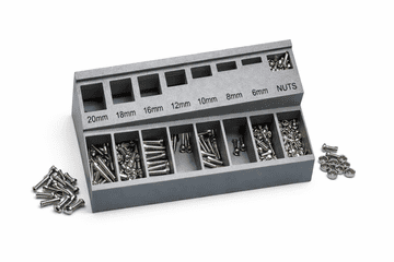 shumee Organizator za vijake in matice 6-20 mm Delavniški sortirnik z 8 predelki
