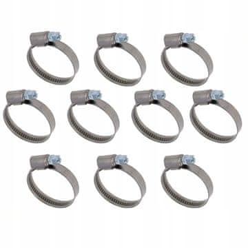 shumee 10x Polžasta spona 16-25 mm razred W2 nerjaveče jeklo (polnerjaveče jeklo), širine 9 mm