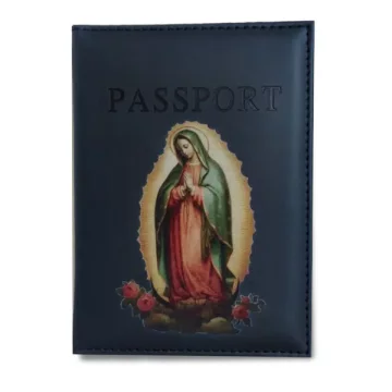 shumee Etui za potni list s podobo Gospe Guadalupske - črn
