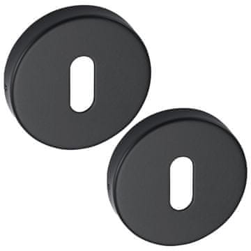 Kuchinox Okrogla rozeta za ključe, mat črna, nerjaveče jeklo, 52 mm