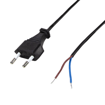 shumee Napajalni kabel LogiLink CEE7/16, odprti konci, 1,5 m, črne barve, univerzalni