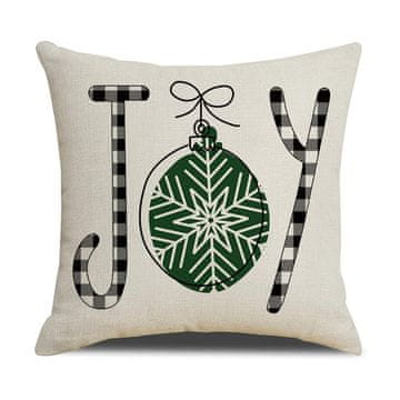 shumee Božična prevleka za vzglavnik 45x45cm Dekorativna božična (joy green)