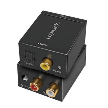 shumee LogiLink analogni avdio pretvornik L/R v digitalni koaksialni in Toslink - analogno-digitalni pretvornik 48 kHz