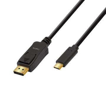 shumee Kabel USB 3.2 Gen1 Type-C na DP, 4K/120 Hz, črne barve, 1,8 m - LogiLink UA0335